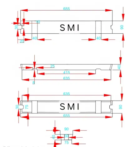 SMI Aluminum Ingot Dimensions - Technical Specifications